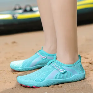 Teal quick-dry wading shoes for outdoor beach activities, swimming, and water sports.