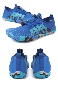Scarpe da scoglio blu ad asciugatura rapida con suola antiscivolo per spiaggia e mare