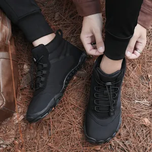 Unisex Winter Snow Boots Waterproof Fleece Lined Warm Anti-Slip Outdoor Casual High Top Cotton Shoes For Men And Women