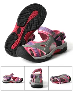 Detailed multi-angle views of quick-dry outdoor water sandals for women in pink