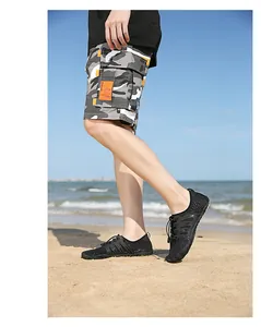 Scarpe da scoglio nere traspiranti e ad asciugatura rapida per spiaggia e apnea