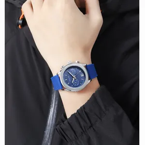 Scottie men's blue chronograph watch featuring a silicone strap and date function