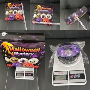 Λεπτομερής προβολή του squishy παιχνιδιού Halloween με ακριβές βάρος και διαστάσεις.