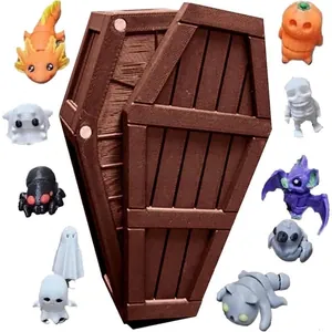 Halloween Μυστήριο Φέρετρο Ημερολόγιο Αντίστροφης Μέτρησης Ρητίνη Πλαστικό Τρόμου Μίνι Μοντέλα Σετ Διακοσμητικό Στολίδι Σπιτιού