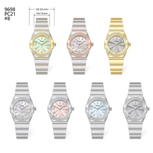 Scottie 9698 luxury women's quartz watch set with rhinestones in various colors