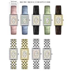Scottie 9655 vintage quartz watches with diamond bezel and macaron colored dials