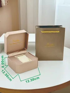 Detailed view of the Scottie luxury watch box and gift bag set with exact dimensions