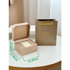 Scottie luxury watch gift box set with matching paper bag and gold foil logo branding