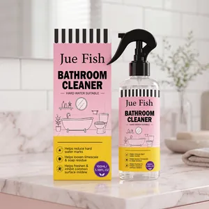 Jue Fish Nettoyant Anticalcaire pour Salle de Bain Spray Efficace pour Éliminer les Résidus de Savon et les Taches d'Eau Dure pour Robinets Carreaux Baignoires