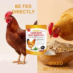 Kriath chicken gut support supplement powder mixed with poultry feed for egg boosting