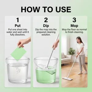 Instructions étape par étape pour utiliser des feuilles de nettoyage de sol vertes