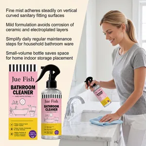Vue détaillée du spray nettoyant salle de bain éliminant le calcaire