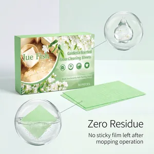 Feuilles de nettoyage pour sol au parfum de gardénia avec fonction sans résidus