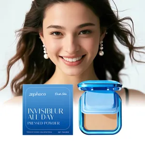Zephoco Cipria Compatta Opaca Senza Difetti Finitura Opaca Leggera Correttore Impermeabile a Lunga Durata Trucco Viso