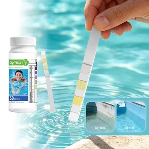 Vista dettagliata della striscia reattiva per piscina con cambio colore e grafico