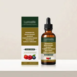Herbal Gut Health Drops Intestinal Cleansing Support Liquid With Wormwood Black Walnut Extract For Digestive Wellness Natural Herbal Supplement