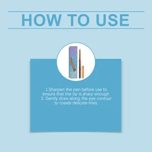 Guide d'utilisation du crayon eye-liner gel imperméable #05 argent pour le contour des yeux