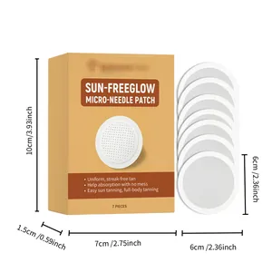 Patchs de bronzage sans soleil à micro-aiguilles avec dimensions et boîte d'origine