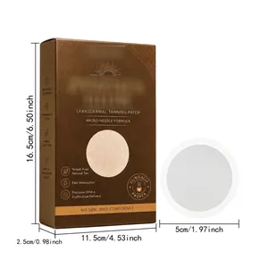 Scatola di cerotti autoabbronzanti con dimensioni per una pelle dorata e luminosa