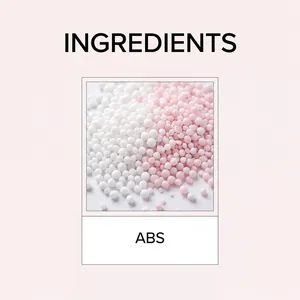 Detalle de primer plano de gránulos de resina ABS para depiladora portátil de calidad