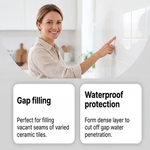 Sellador de juntas de azulejos blanco impermeable profesional para cerámica en cocina y baño