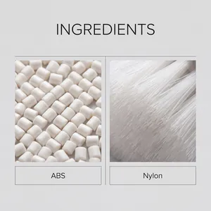 Vue macro montrant le matériau ABS de qualité et les poils en nylon souples pour brosse à dents