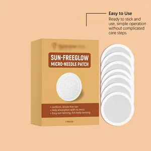 Vue détaillée des patchs micro-aiguilles autobronzants SUN-FREEGLOW pour un teint bronzé