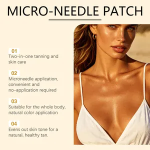 Parche de bronceado con microagujas para un tono de piel bronceado natural, sano y uniforme