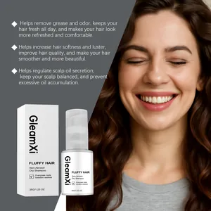 GleamXi non-aerosol dry shampoo spray for refreshing fluffy hair and scalp oil control