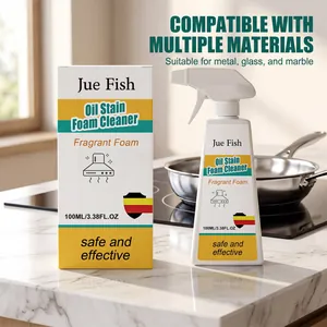 JUE FISH 100ml spray detergente in schiuma per macchie d'olio per cucina e marmo