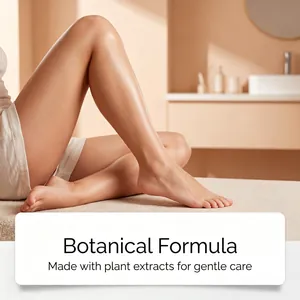 Close-up detail showing smooth and radiant skin after using botanical hair removal oil