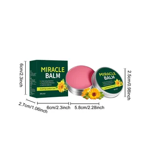 Bálsamo hidratante profesional Miracle Balm 30g con medidas y dimensiones detalladas del envase