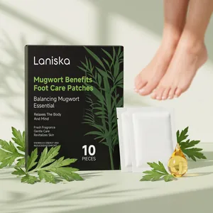 Laniska Mugwort Foot Care Patches Natural Herbal Cleansing Foot Pads For Relaxing Moisturizing Soothing Feet Daily Skin Care