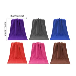 Toallas de microfibra para coche en 6 colores, 40x60cm, paños suaves y muy absorbentes