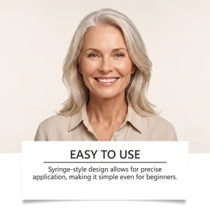 Detailed view of a woman's natural smile using denture adhesive for gap repair