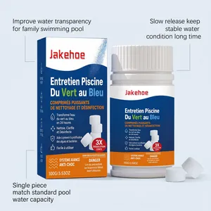 Jakehoe Pool-Reinigungstabletten zur Algenentfernung und Wasserklärung in 100g-Packung