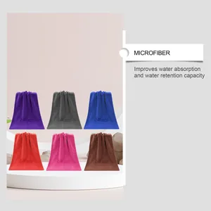 Seis toallas de microfibra multicolores para secado de coches con textura suave y absorción.