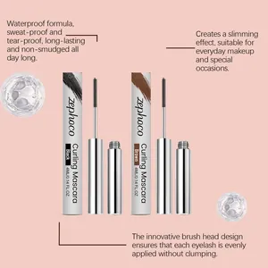 Set de mascaras recourbants Zephoco noir et marron avec brosse innovante pour cils