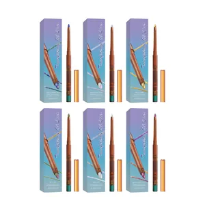 Coffret de 6 eye-liners gel résistants au transfert, couleurs vives et tenue longue.