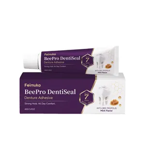 Feimuko BeePro DentiSeal denture adhesive with bee propolis mint flavor 40g