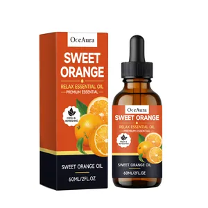 OceAura süßes Orangenöl zur Entspannung, 60ml Flasche mit Verpackung für die Hautpflege
