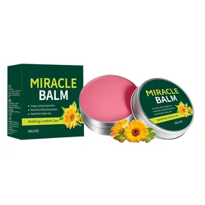 Soothing hydrating body miracle balm in a 30g tin with floral extract