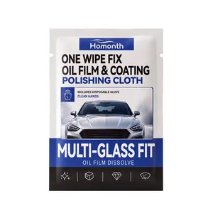 Lingettes professionnelles HOMONTH pour l'élimination du film d'huile des vitres de voiture