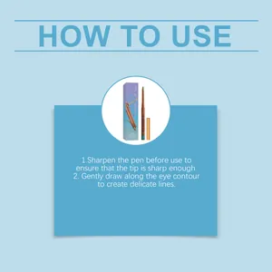 Guide d'utilisation pour l'application d'un eye-liner gel waterproof durable.
