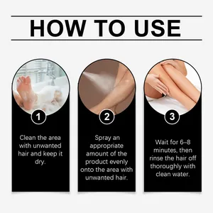 Guide détaillé étape par étape pour le spray dépilatoire pour le corps OCEAURA sur les jambes