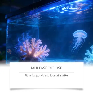 Vibrant illuminated aquarium scene showing clean water for multi-scene use tablets