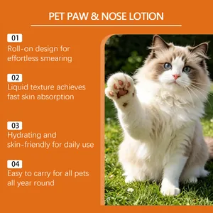 Lotion douce roll-on pour pattes et truffes d'animaux pour un soin hydratant quotidien