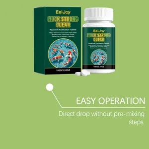 EelJoy aquarium purification tablets detail showing easy direct drop operation usage.
