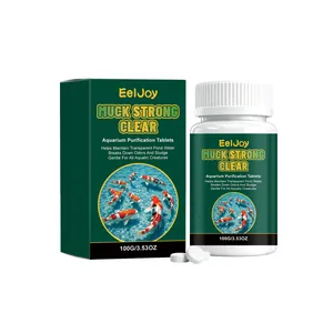 EelJoy aquarium purification tablets for clear pond water, 100g bottle and box