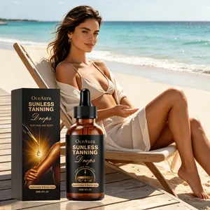 OCEAURA Gocce Autoabbronzanti Siero Per Viso E Corpo Bagliore Di Bronzo Personalizzabile Bronzer Liquido Idratante Per Pelle Sana Color Grano